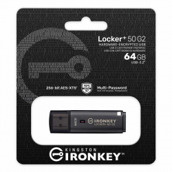 ���������� Kingston   64GB USB 3.2 Type-A Gen1 IronKey Locker+ 50 G2 IKLP50G2/64GB